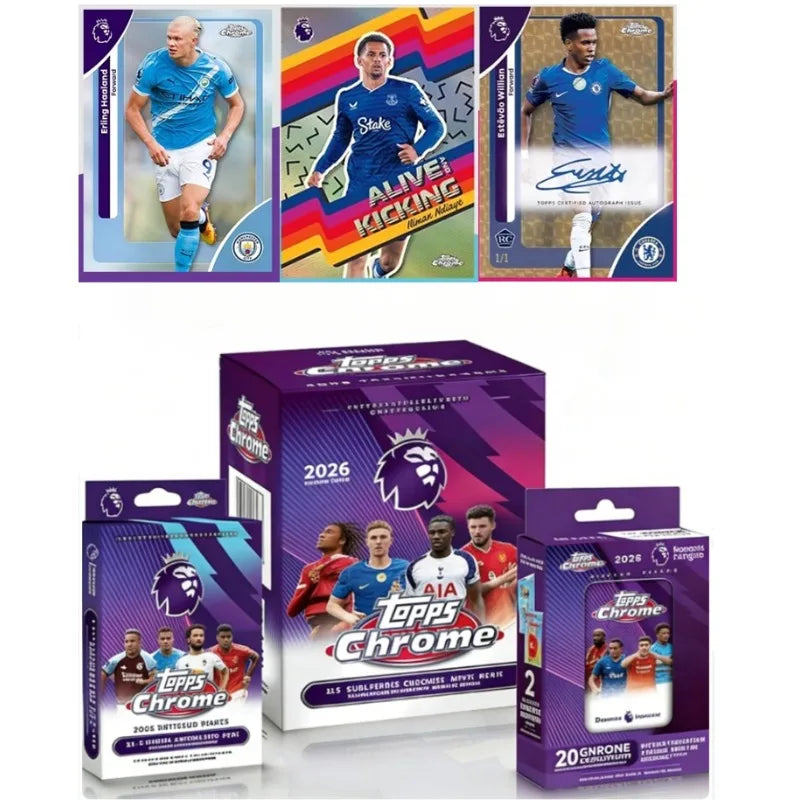 2026 Topps Premier League Chrome English Premier League Soccer Star Cards Game Collection Cards Toy Gift