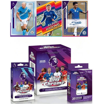 2026 Topps Premier League Chrome English Premier League Soccer Star Cards Game Collection Cards Toy Gift
