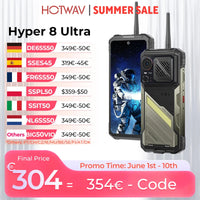 HOTWAV Hyper 8 Ultra Walkie-Talkie Rugged Smartphone 125dB Lound Speaker 5G Mobile Phone 12000mAh 55W 108MP 12GB 512GB Cellphone