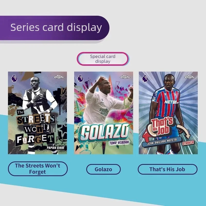 2026 Topps Premier League Chrome English Premier League Soccer Star Cards Game Collection Cards Toy Gift