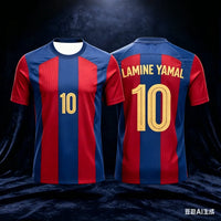 New Hot Selling Lamine Yamal 3D Printed Football Fan Jersey Sports T Shirt Breathable Quick Dry For Summer Outdoor Wear