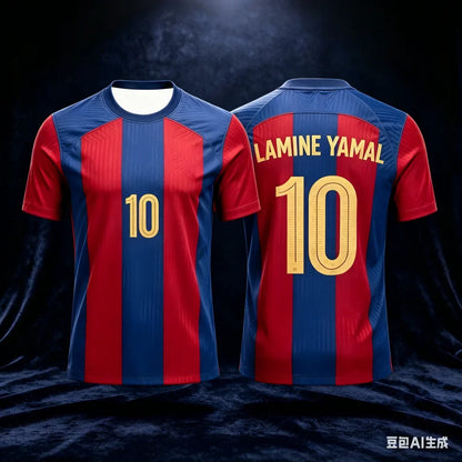 New Hot Selling Lamine Yamal 3D Printed Football Fan Jersey Sports T Shirt Breathable Quick Dry For Summer Outdoor Wear