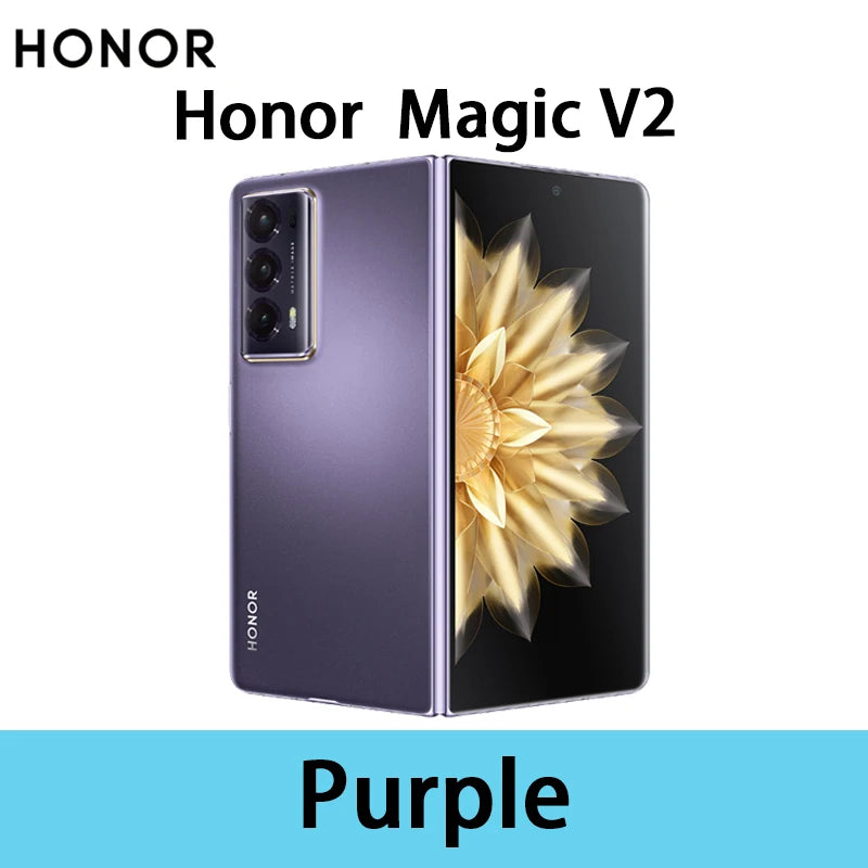 Honor Magic V2 Global Version 5g Foldable Smartphone Snapdragon 8 Gen2 Ltpo Oled Display 120Hz 50Mp Triple Cameras Android Mobile