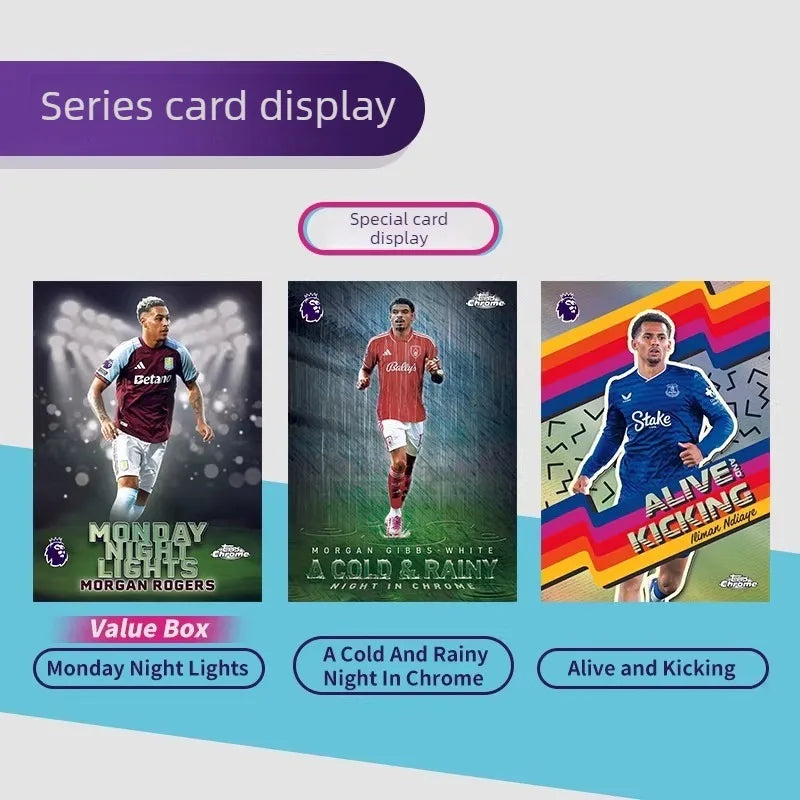 2026 Topps Premier League Chrome English Premier League Soccer Star Cards Game Collection Cards Toy Gift