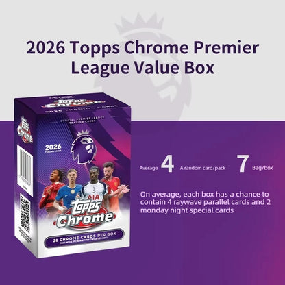 2026 Topps Premier League Chrome English Premier League Soccer Star Cards Game Collection Cards Toy Gift