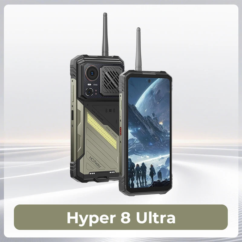 HOTWAV Hyper 8 Ultra Walkie-Talkie Rugged Smartphone 125dB Lound Speaker 5G Mobile Phone 12000mAh 55W 108MP 12GB 512GB Cellphone