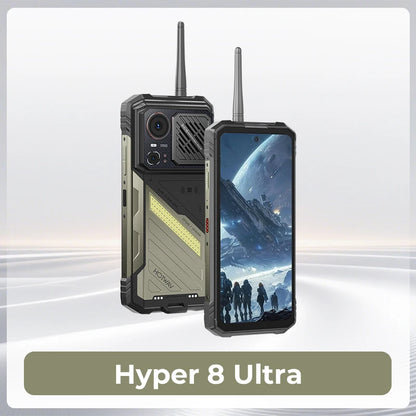 HOTWAV Hyper 8 Ultra Walkie-Talkie Rugged Smartphone 125dB Lound Speaker 5G Mobile Phone 12000mAh 55W 108MP 12GB 512GB Cellphone